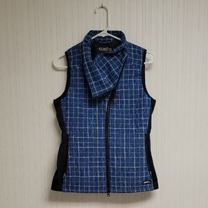 Kerrits Blue Plaid Quilted Riding Vest, Women's Sz Small
